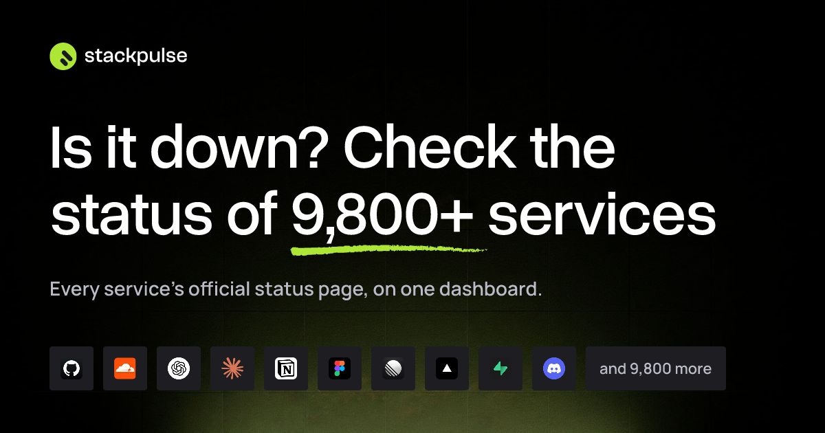 Built a dashboard that shows every status page your stack depends on